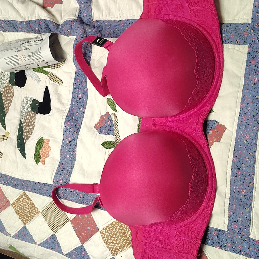 Torrid pink push up Strapless bra 48D